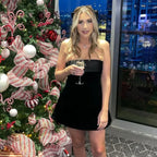 Elegant Velvet Mini Dress - All Dresses - Dresses - 3