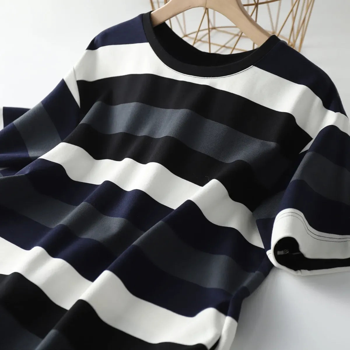 Harajuku Striped Loose Mini Dress - All Dresses - Mini Dress - 2