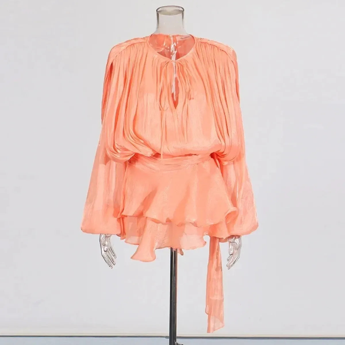 Twotwinstyle Patchwork Lace-Up Mini Dress - All Dresses - Mini Dress - 7