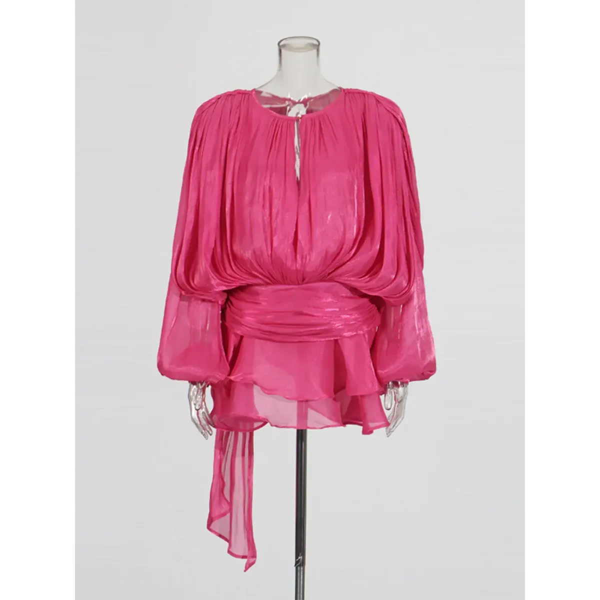 Twotwinstyle Patchwork Lace-Up Mini Dress - All Dresses - Mini Dress - 14