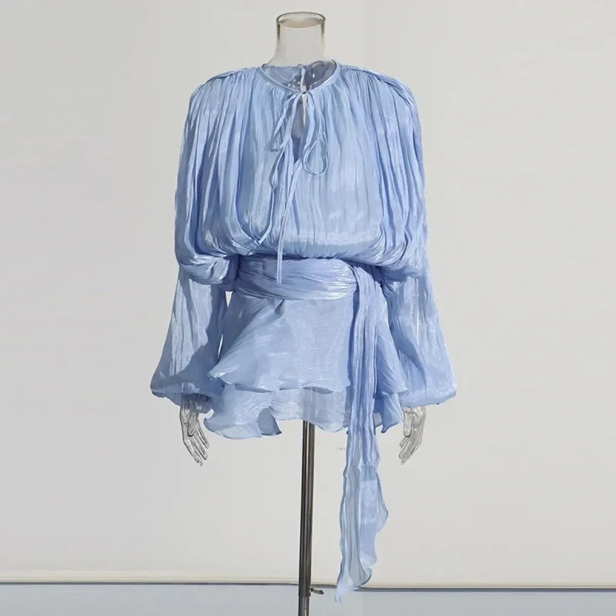 Twotwinstyle Patchwork Lace-Up Mini Dress - All Dresses - Mini Dress - 13