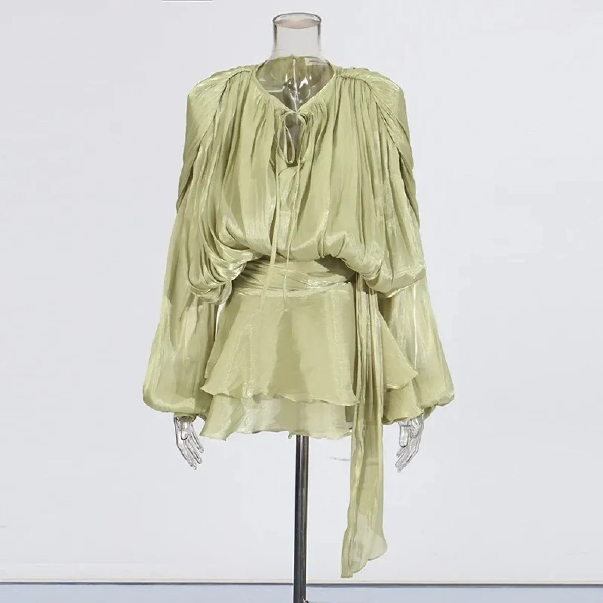 Twotwinstyle Patchwork Lace-Up Mini Dress - All Dresses - Mini Dress - 8