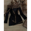 Black Off-Shoulder Mini Dress – Leopard Trim & Belt Detail - All Dresses - Long - Off-Shoulder - Dresses - 2