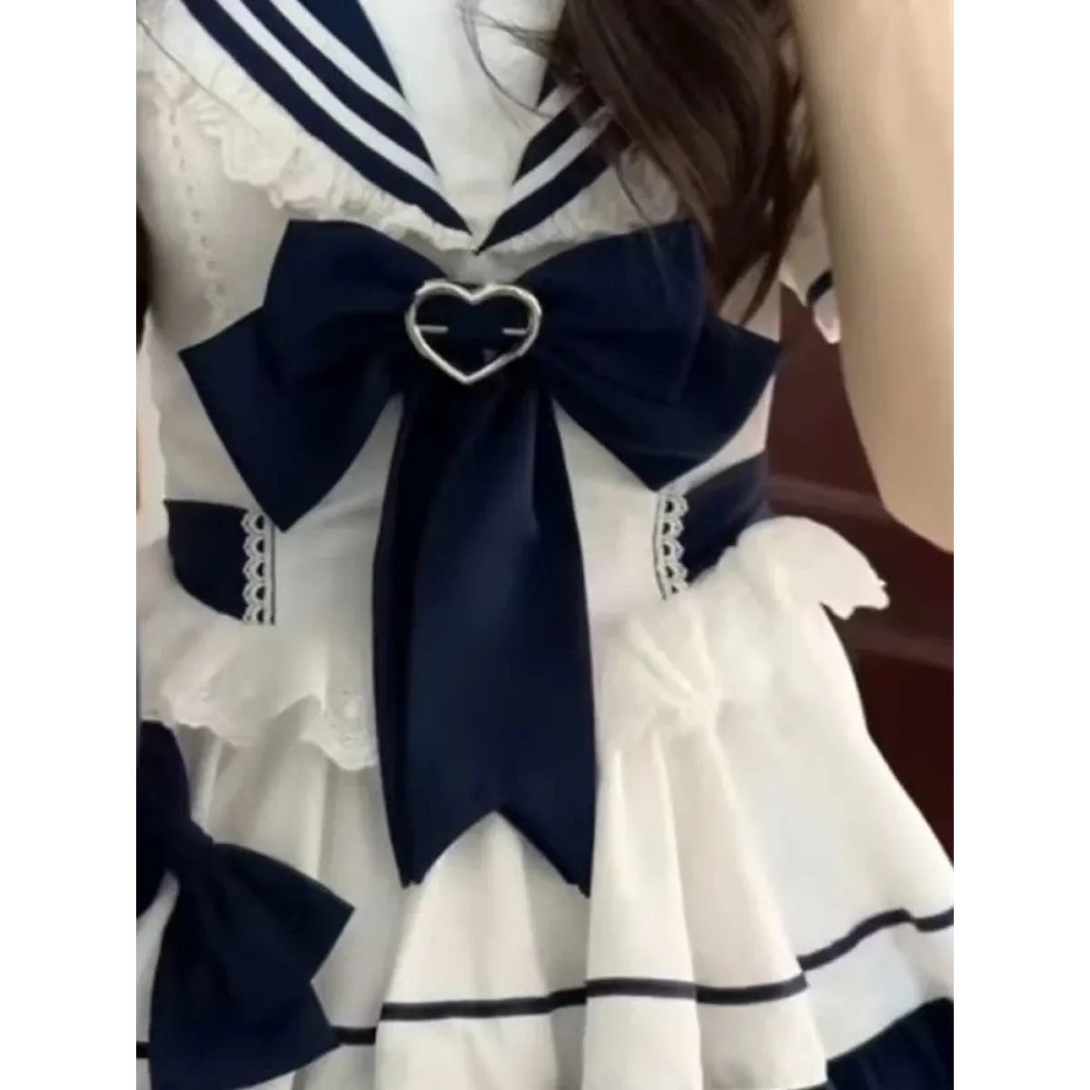 Fairy Sailor Bow Puff Sleeve Mini Dress - All Dresses - Mini Dress - 6