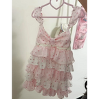 Strawberry Ruffle Tiered Mini Dress - All Dresses - Mini Dress - 1