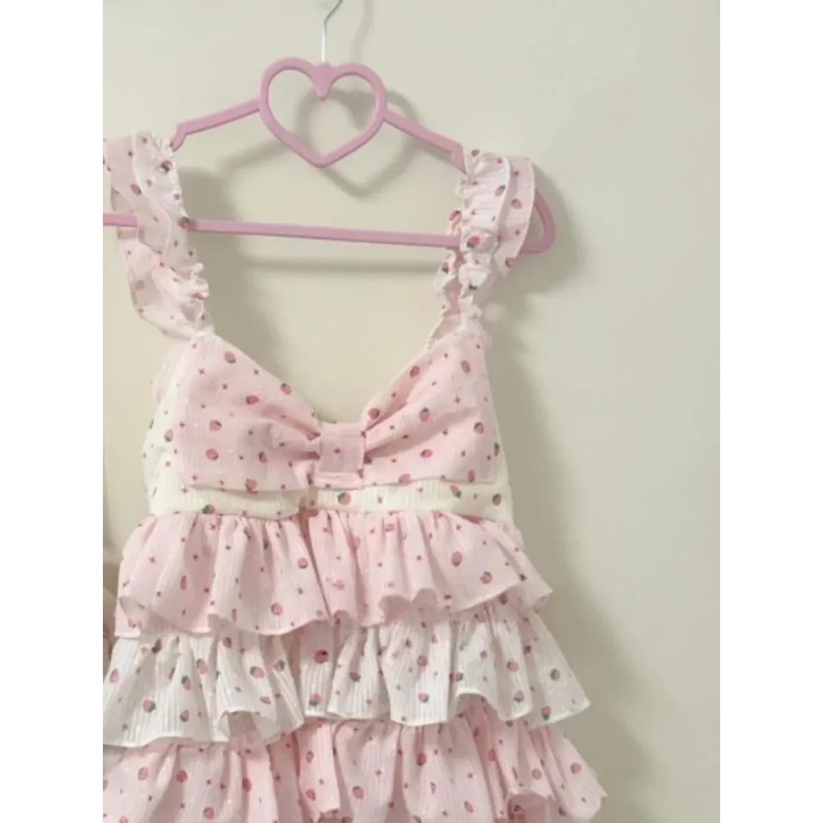 Strawberry Ruffle Tiered Mini Dress - All Dresses - Mini Dress - 2