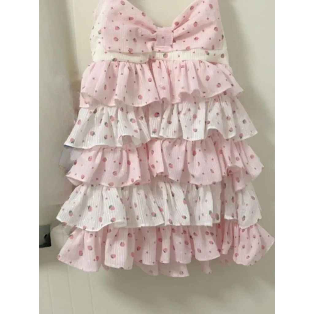 Strawberry Ruffle Tiered Mini Dress - All Dresses - Mini Dress - 3