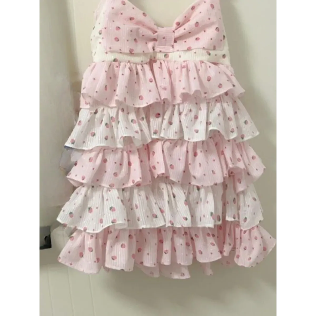Strawberry Ruffle Tiered Mini Dress - All Dresses - Mini Dress - 3
