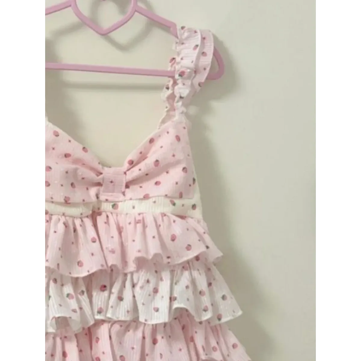 Strawberry Ruffle Tiered Mini Dress - All Dresses - Mini Dress - 5