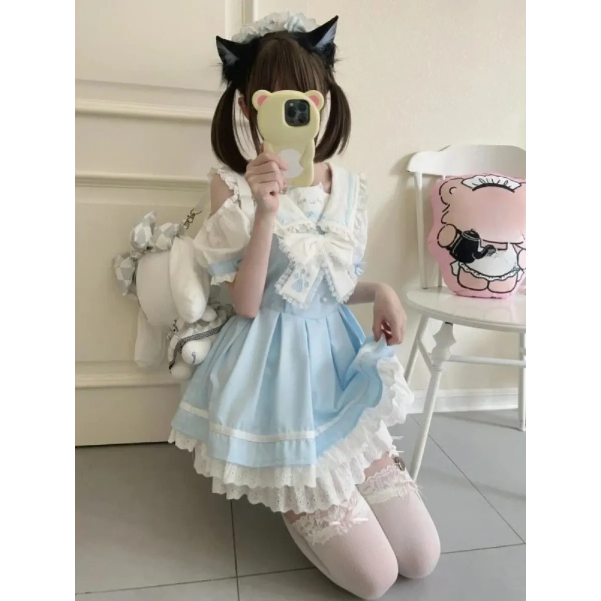 Sweet Fairy Lolita Bow Mini Dress - All Dresses - Lolita Dress - 7