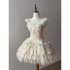 Sweet Princess Lace Bow Lolita Mini Dress - All Dresses - Lolita Dress - 1