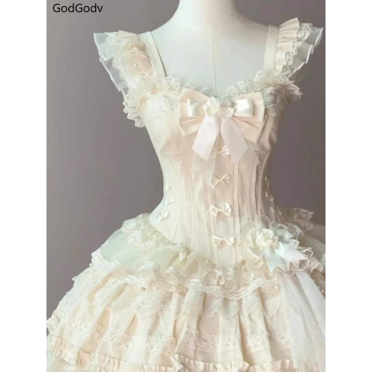 Sweet Princess Lace Bow Lolita Mini Dress - All Dresses - Lolita Dress - 3