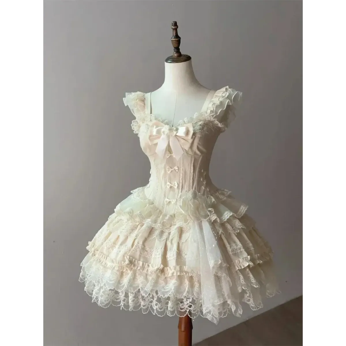 Sweet Princess Lace Bow Lolita Mini Dress - All Dresses - Lolita Dress - 6
