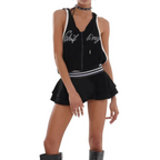 Y2K Hooded Fairycore Diamond Mini Dress - All Dresses - Mini Dress - 1