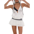 Y2K Hooded Fairycore Diamond Mini Dress - All Dresses - Mini Dress - 2