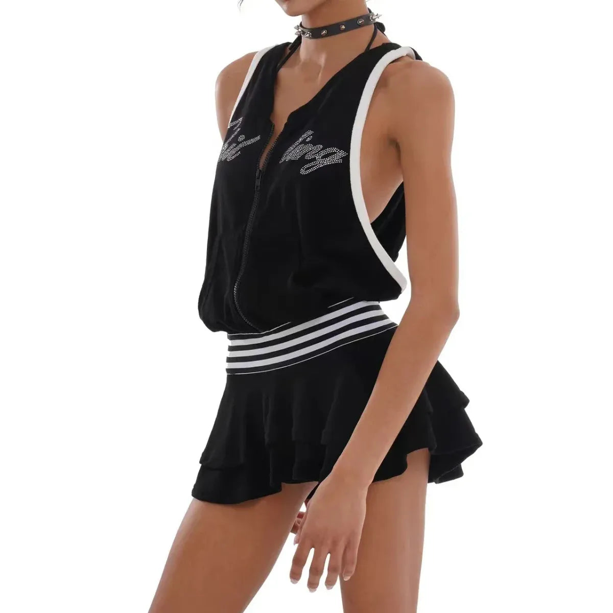 Y2K Hooded Fairycore Diamond Mini Dress - All Dresses - Mini Dress - 7