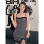 Y2K Knit Mini Dress & Fuzzy Sweater Set - All Dresses - Sets / Co-ords - 4