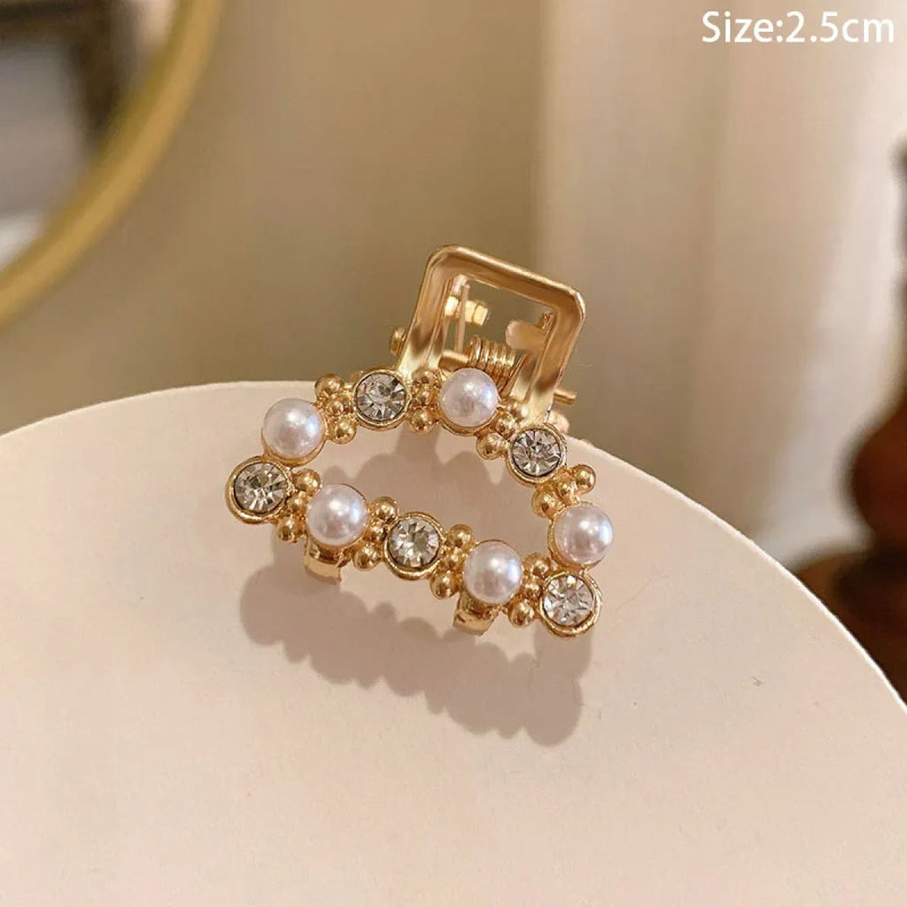 Gold Pearl Rhinestone Mini Hair Clip - Best Sellers - Hair Accessories - 14