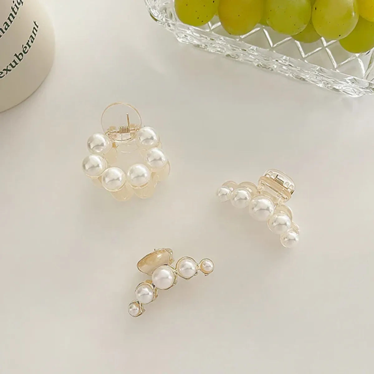 Gold Pearl Rhinestone Mini Hair Clip - Best Sellers - Hair Accessories - 2