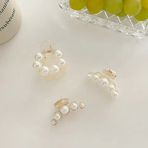 Gold Pearl Rhinestone Mini Hair Clip - Best Sellers - Hair Accessories - 2
