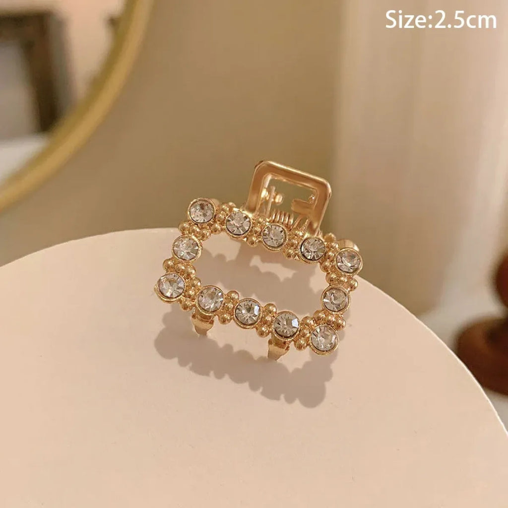 Gold Pearl Rhinestone Mini Hair Clip - Best Sellers - Hair Accessories - 23