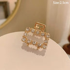 Gold Pearl Rhinestone Mini Hair Clip - Best Sellers - Hair Accessories - 23