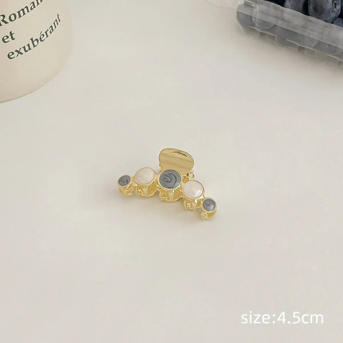 Gold Pearl Rhinestone Mini Hair Clip - Best Sellers - Hair Accessories - 24