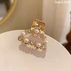 Gold Pearl Rhinestone Mini Hair Clip - Best Sellers - Hair Accessories - 38