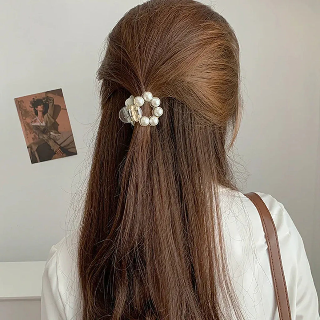 Gold Pearl Rhinestone Mini Hair Clip - Best Sellers - Hair Accessories - 5