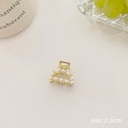 Gold Pearl Rhinestone Mini Hair Clip - Best Sellers - Hair Accessories - 7