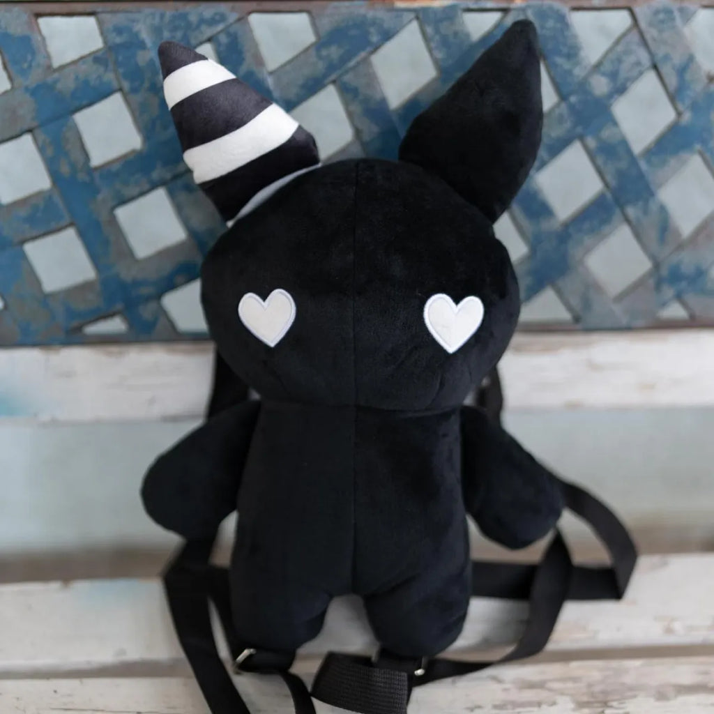 Rabbit Plush Backpack – Black (14”) - Women Bags & Wallets - Stuffed Animals - 4