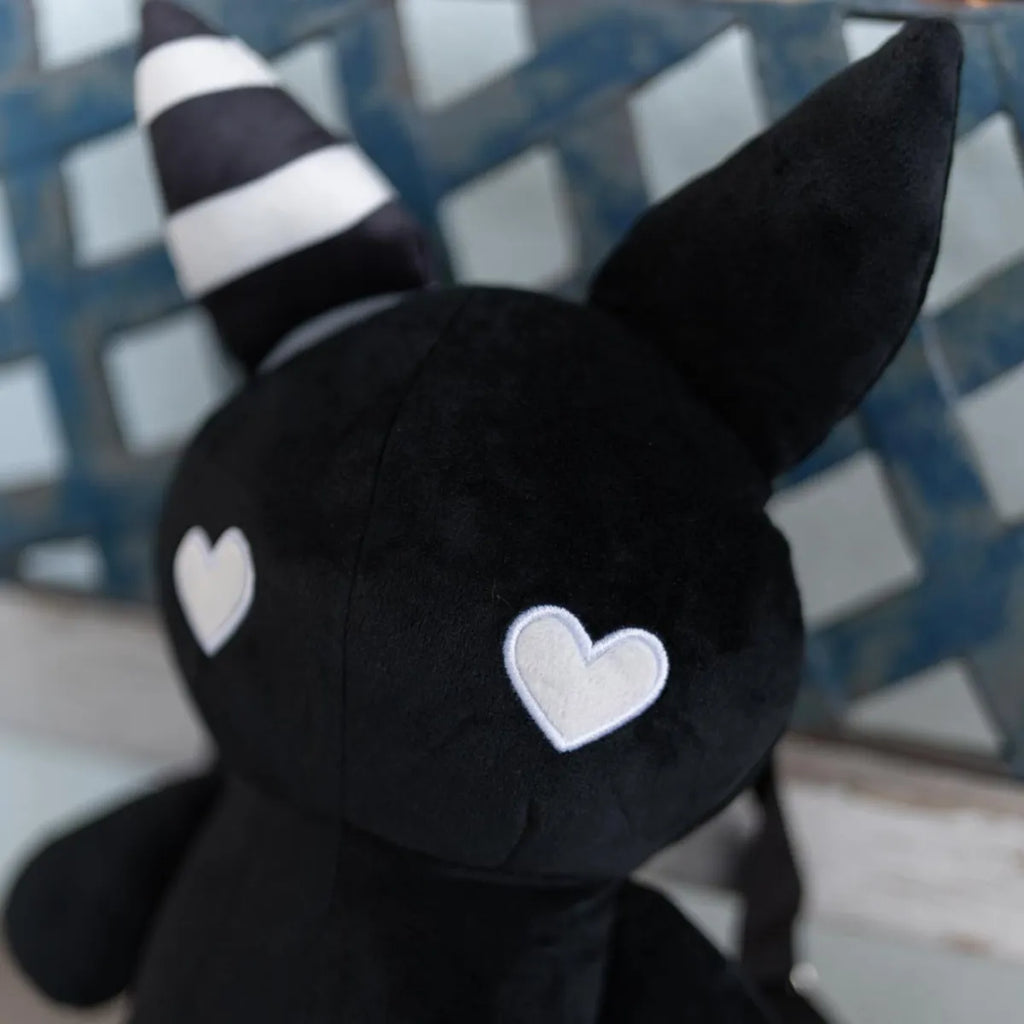 Rabbit Plush Backpack – Black (14”) - Women Bags & Wallets - Stuffed Animals - 6