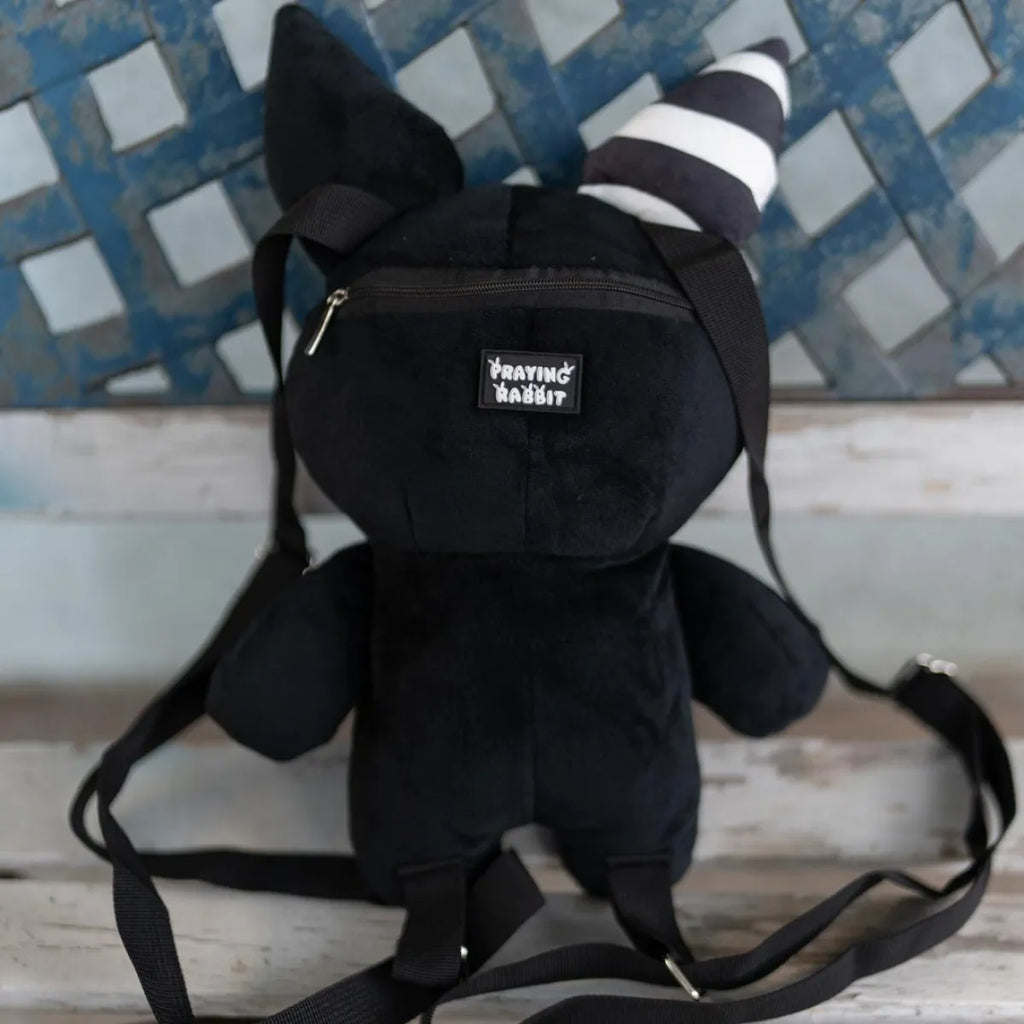 Rabbit Plush Backpack – Black (14”) - Women Bags & Wallets - Stuffed Animals - 5