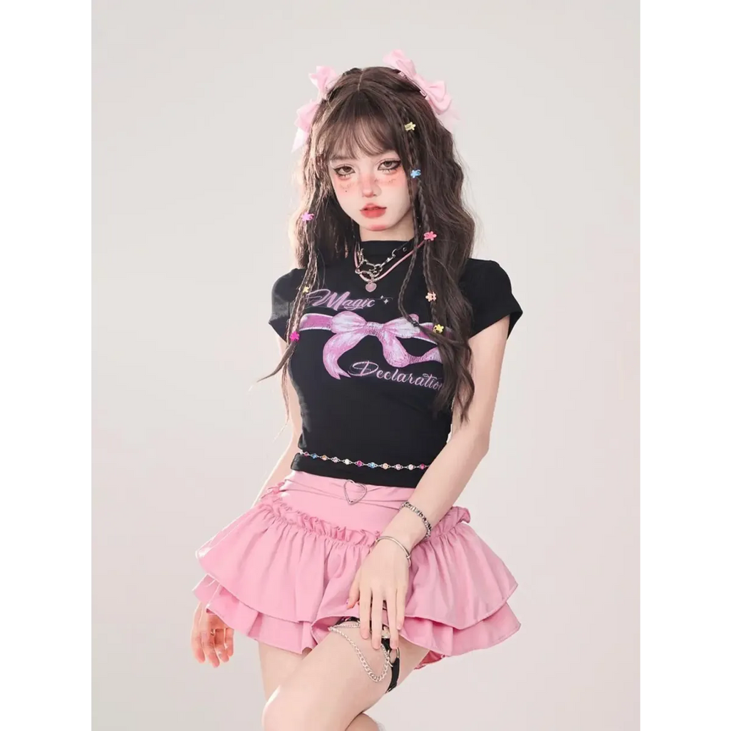 Fairy Kei Ruffle Mini Skirt - Bottoms - Skirt - 23