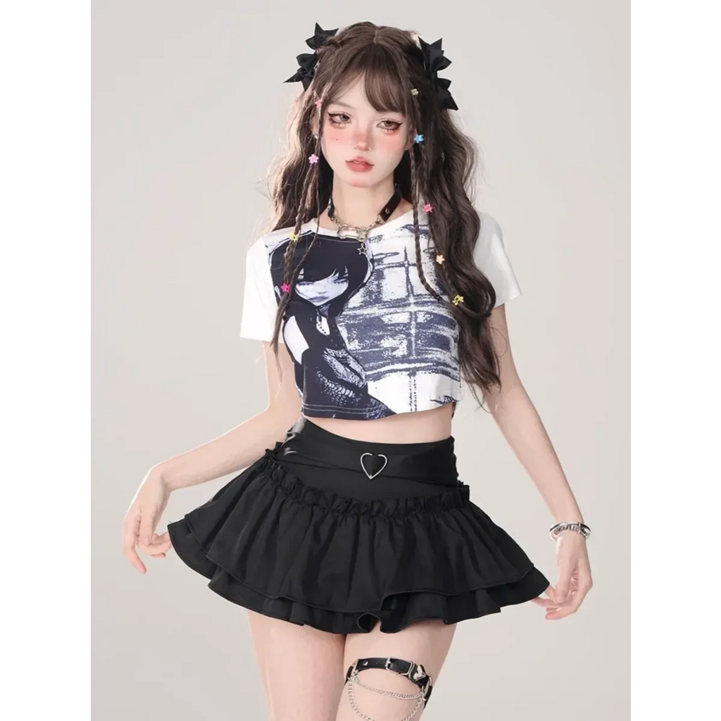 Fairy Kei Ruffle Mini Skirt - Bottoms - Skirt - 3