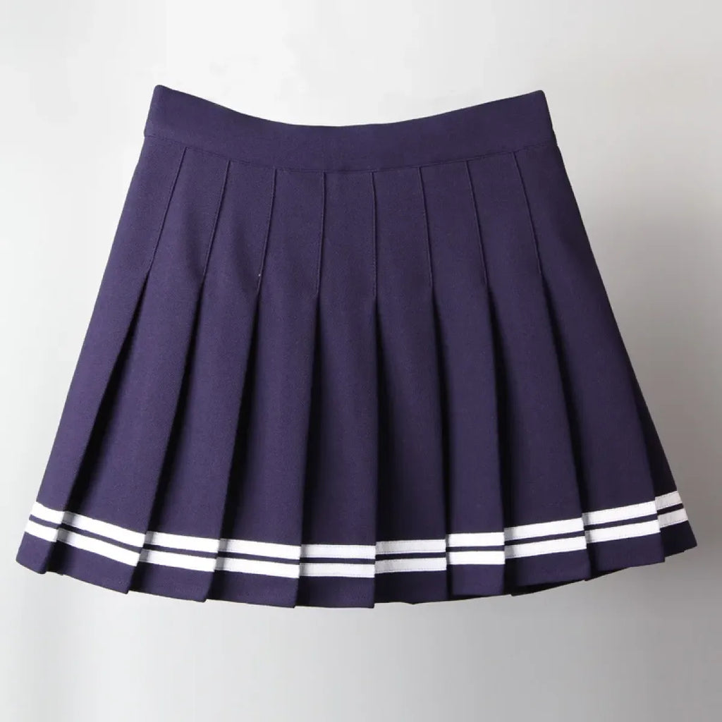 Harajuku Gothic Pleated Mini Skirt – Punk High Waist Patchwork Style - Bottoms - Skirts - 10