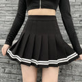 Harajuku Gothic Pleated Mini Skirt – Punk High Waist Patchwork Style - Bottoms - Skirts - 8