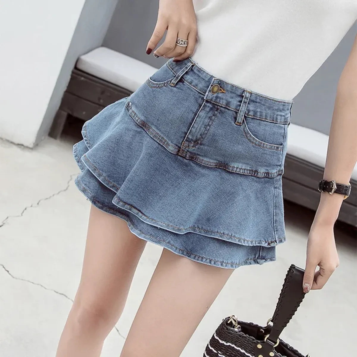 Harajuku Ruffle Mini Skirt - Bottoms - Mini Skirts - 1