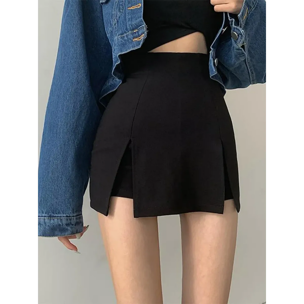 Harajuku Split Mini Skirt Shorts - Bottoms - Skirts - 1