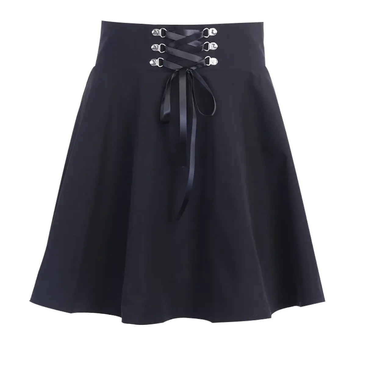 Gothic Lace-Up Mini Skirt – Harajuku Hipster Style for Women - Bottoms - Skirts - 8
