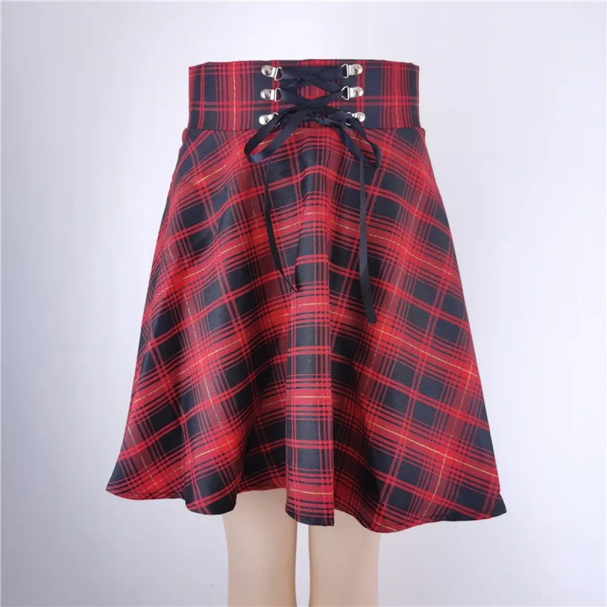 Gothic Lace-Up Mini Skirt – Harajuku Hipster Style for Women - Bottoms - Skirts - 7