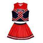 Takerlama RCH Printed Cheerleader Uniform Bring it On Cosplay Women’s Fancy Dress Tank Top Mini Skirt Halloween Costume