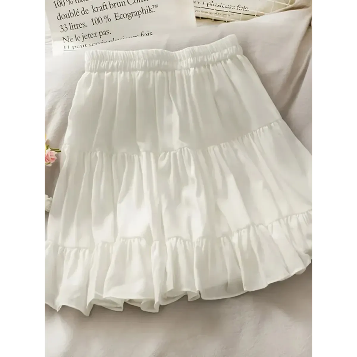Kawaii Ruffle Pleated Mini Skirt - Bottoms - Mini Skirts - 1