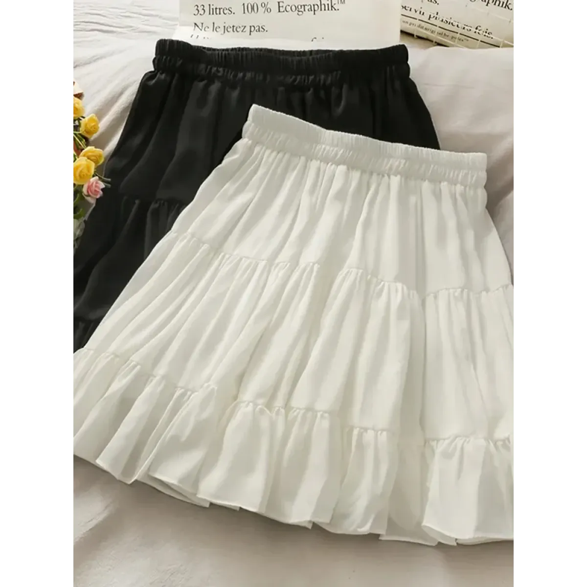 Kawaii Ruffle Pleated Mini Skirt - Bottoms - Mini Skirts - 2