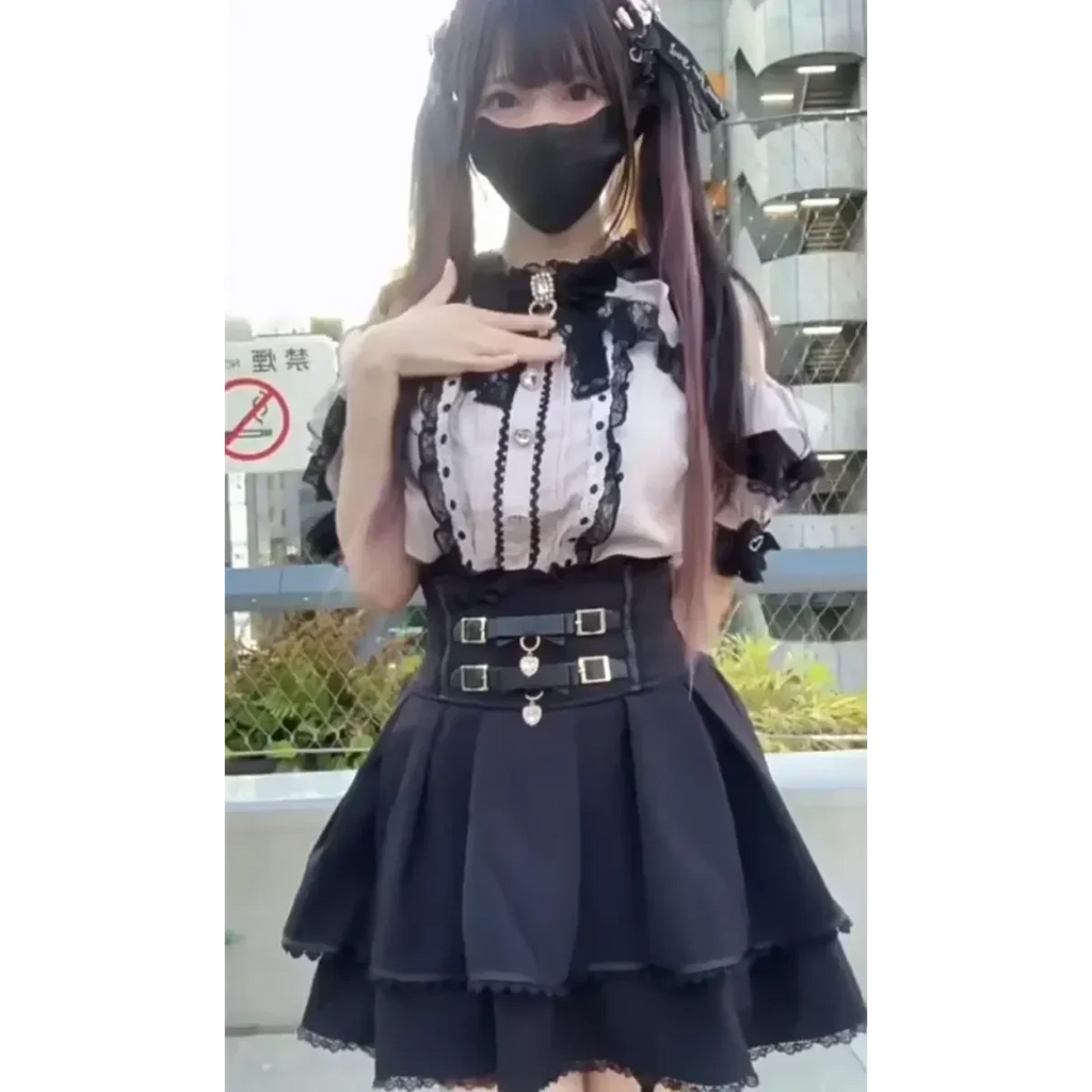 Fairycore Lace Bandage Mini Skirt - Bottoms - Mini Skirt - 3