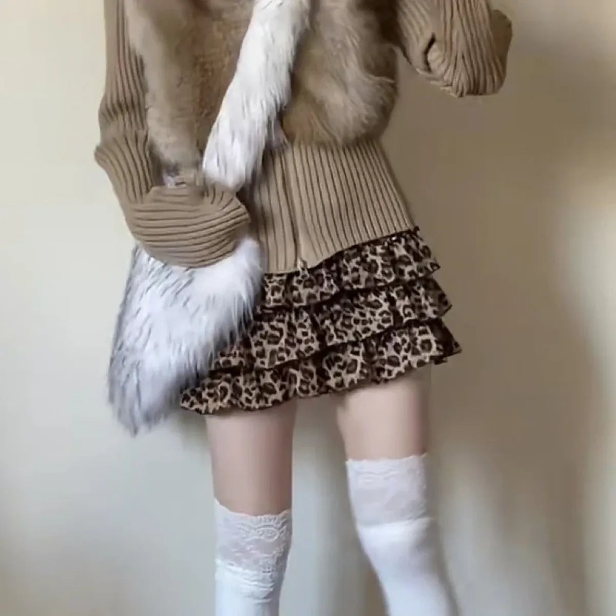 Leopard Ruffle Mini Skirt Harajuku Style - Bottoms - Skirts - 5