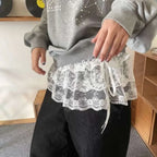 Lolita Lace Ruffle Mini Skirt - Bottoms - Skirts - 2