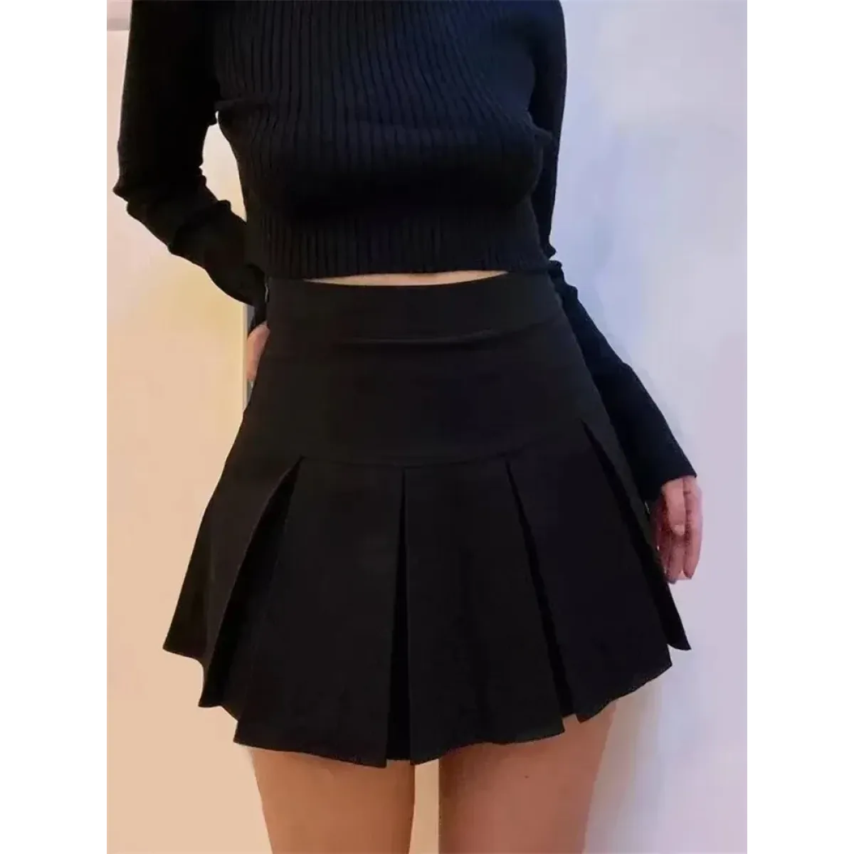Vintage Gray High Waist Pleated Mini Skirt - Best Sellers - Mini Skirt - 6