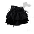 Ruffled Denim Bow Mini Skirt - Bottoms - Skirts - 7