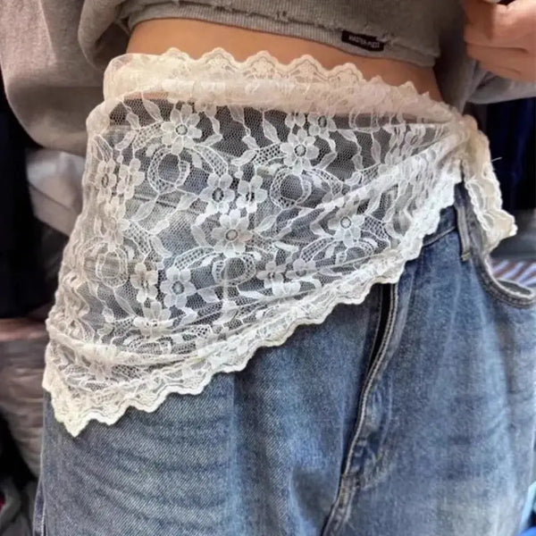 Sweet Lace Mini Skirt - Bottoms - Skirts - 1
